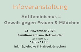 Internationaler Tag gegen Gewalt an Frauen am 24.11.2025