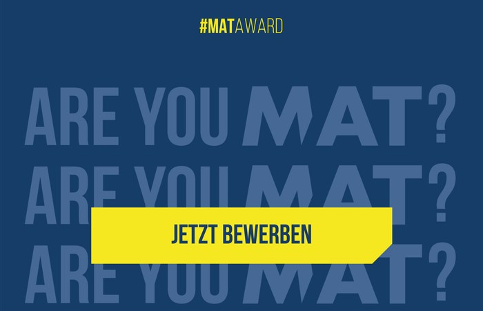 MAT Award 2026 | Bewerbungsstart am Mo., 11.11.2025